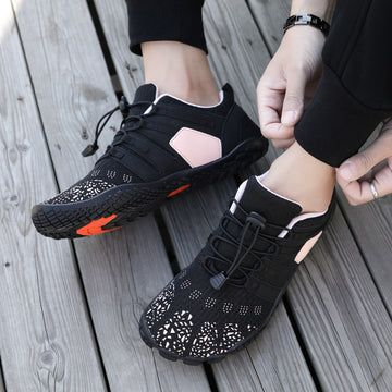 Elastic Lock Laces Mesh Breathable Athletic Shoes