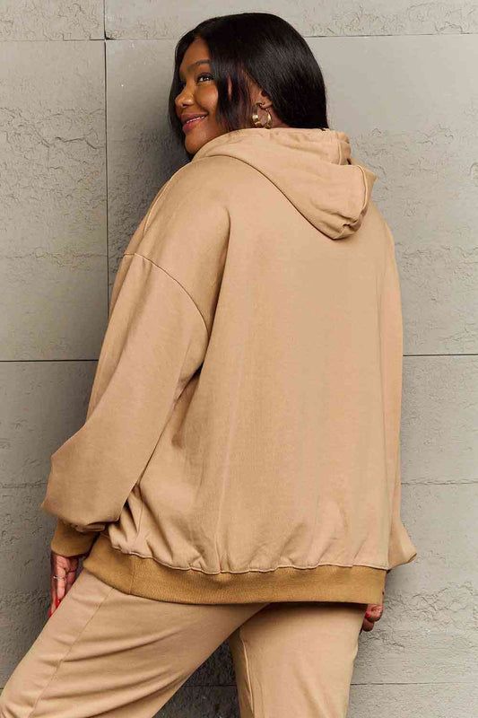 Simply Love Full Size DEAR MAMA Flower Graphic Hoodie
