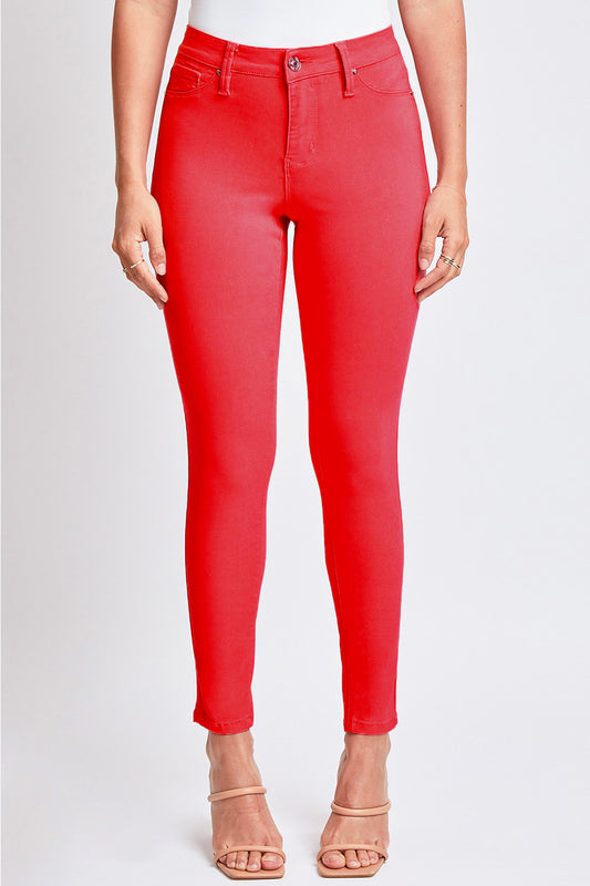 YMI Jeanswear Full Size Ruby Red Hyperstretch Mid-Rise Skinny Jeans