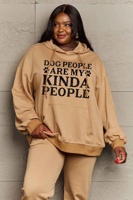 Simply Love Full Size Dog Paw Slogan Graphic Hoodie