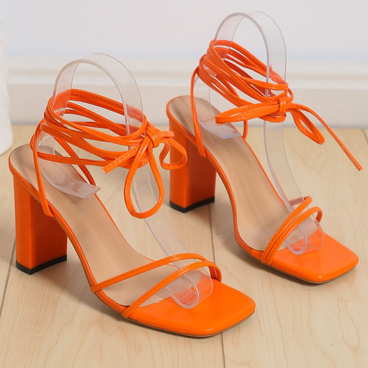 Open-Toe Block Heel Sandals