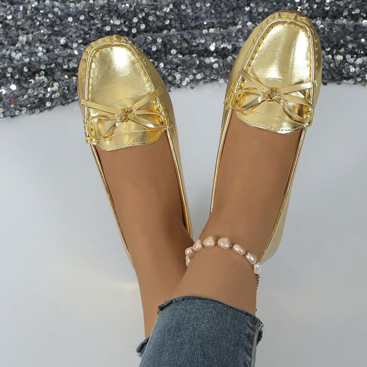 Round Toe Flats Slip-Ons