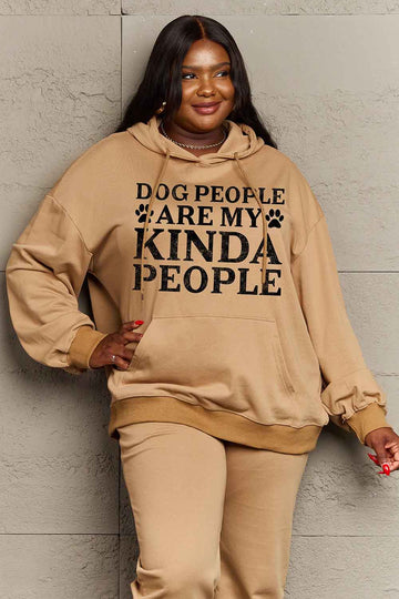 Simply Love Full Size Dog Paw Slogan Graphic Hoodie