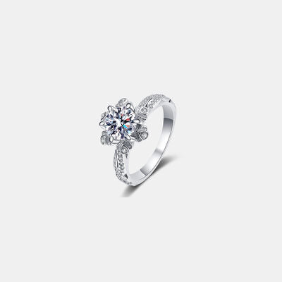 1 Carat Moissanite 925 Sterling Silver Ring - 1 Piece