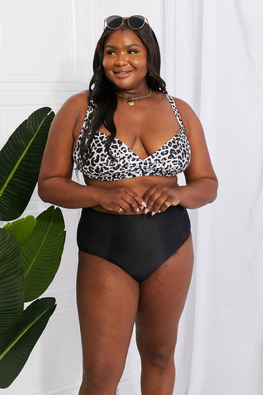 Full Size High-Rise Bikini in Leopard