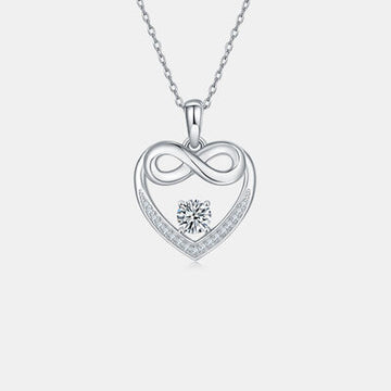 Heart Shaped Moissanite 925 Sterling Necklace