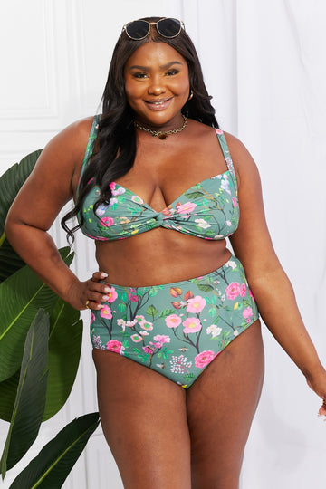 Full Size High-Rise Bikini in Sage