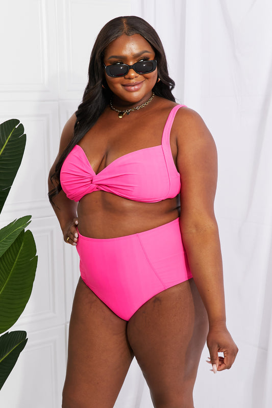 Full Size High-Rise Bikini in Pink