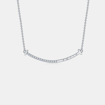 Moissanite 925 Sterling Flat Silver Necklace